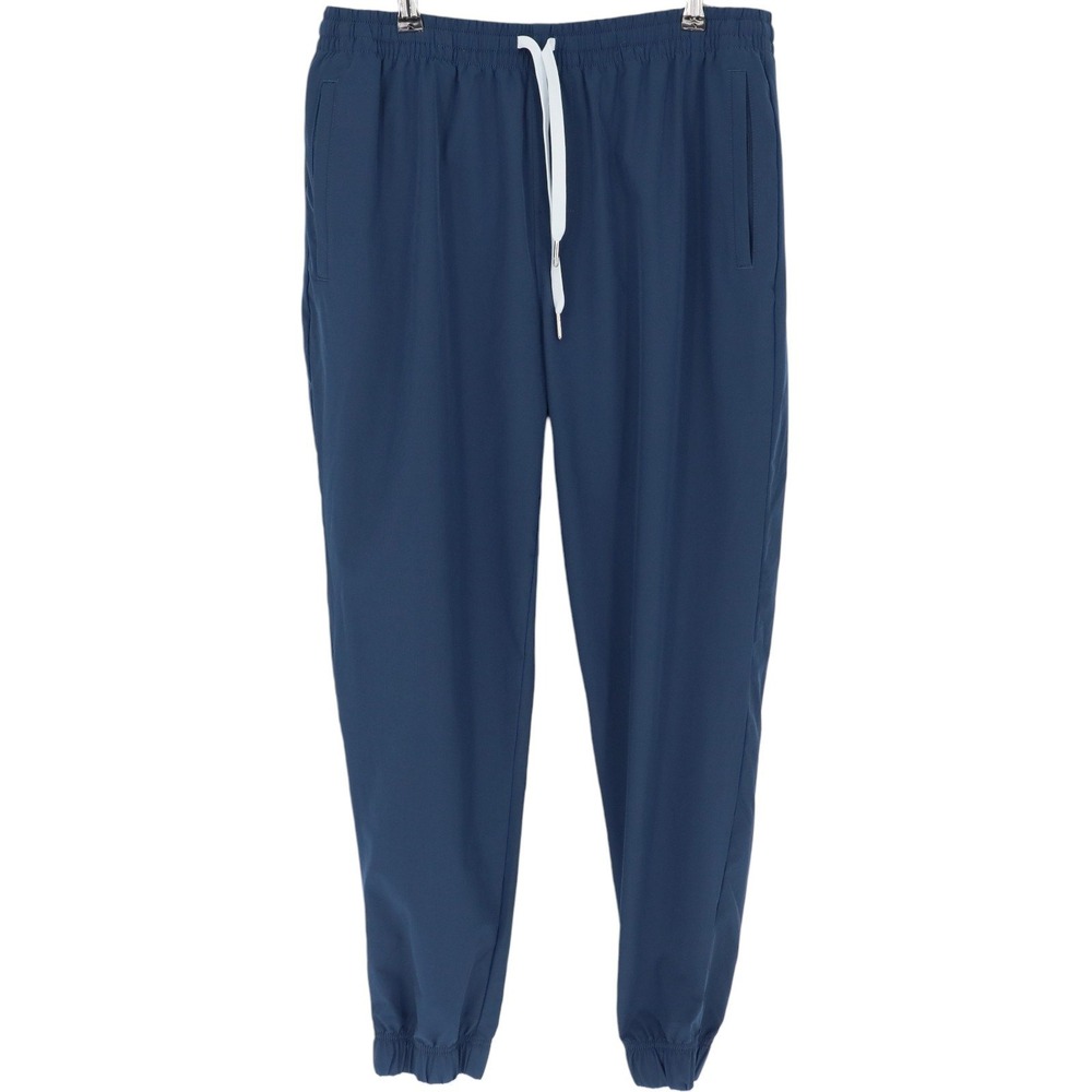 Cove Blue Joggers with White Drawstring